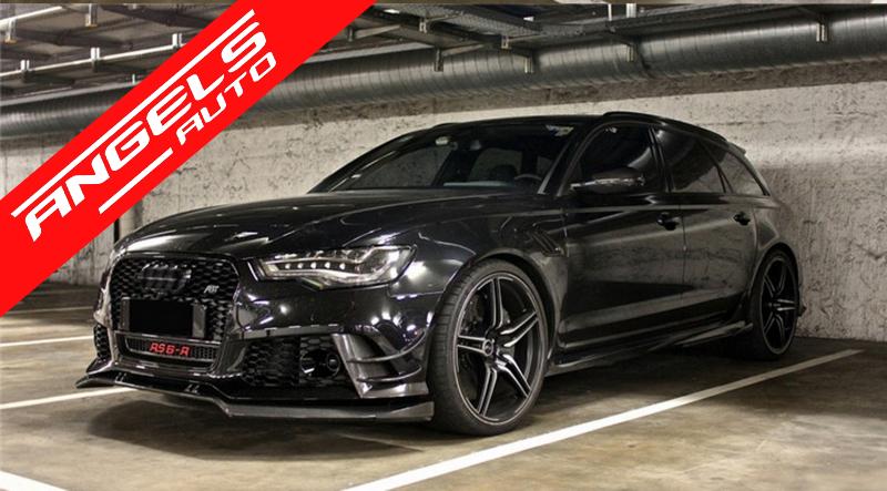 Prelungire Bara Fata compatibila cu Audi A6 C7 4G RS6 Design (2011-2018) Carbon - imagine 6