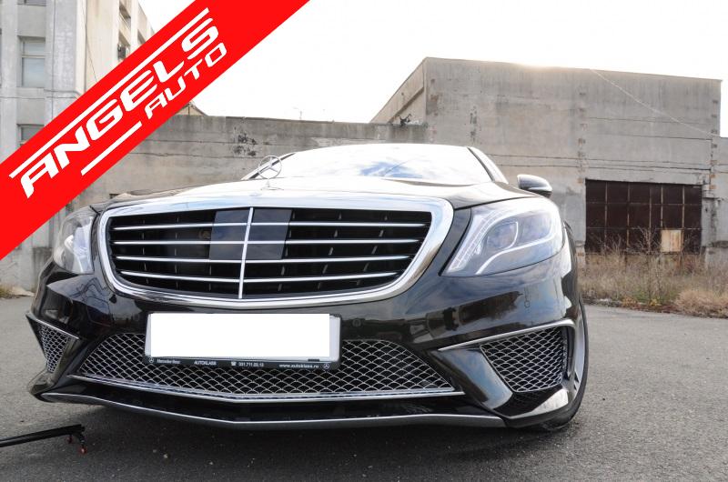 Grila inferioara centrala Cromata compatibila cu Mercedes Benz W222 S-Class (2013-up) - imagine 2