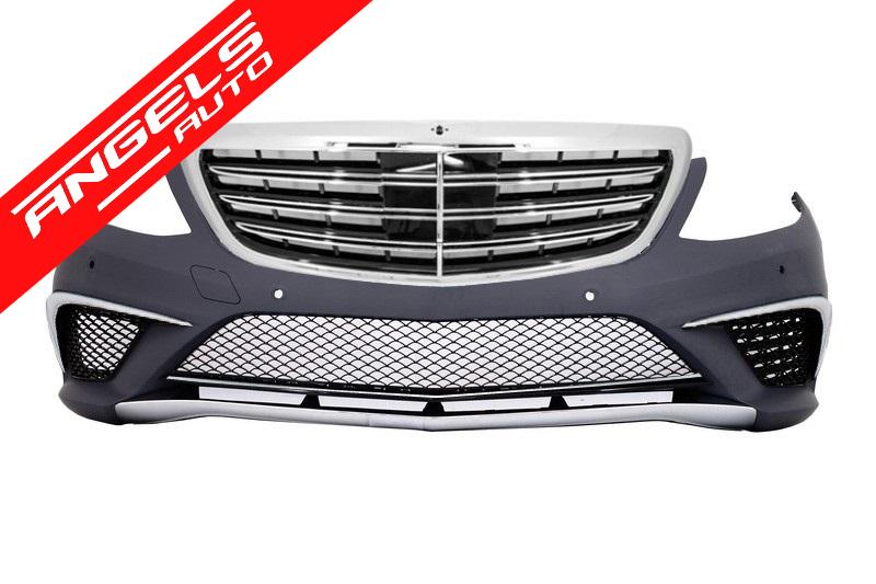 Bara Fata AMG compatibila cu Mercedes W222 S-Class 2013-up S63 AMG Completa cu Grila