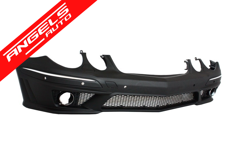 Bara Fata AMG compatibila cu Mercedes E-Class W211 Facelift 02-09 AMG cu PDC si Grila - imagine 3