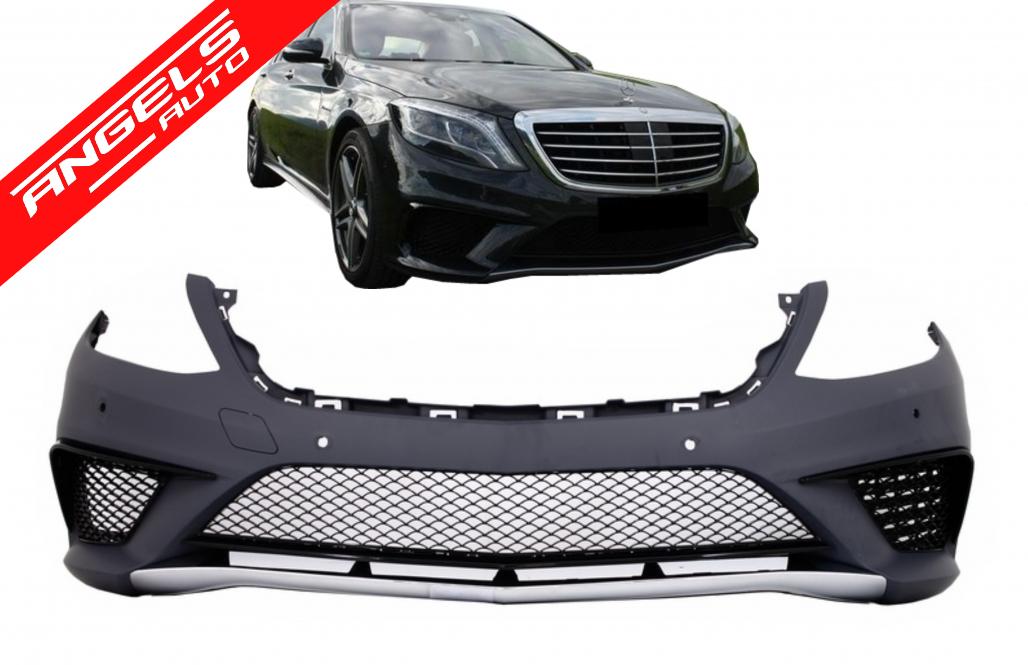 Bara Fata compatibila cu Mercedes W222 S-Class 2013+ S63 AMG Grile si Rame Negre - imagine 7