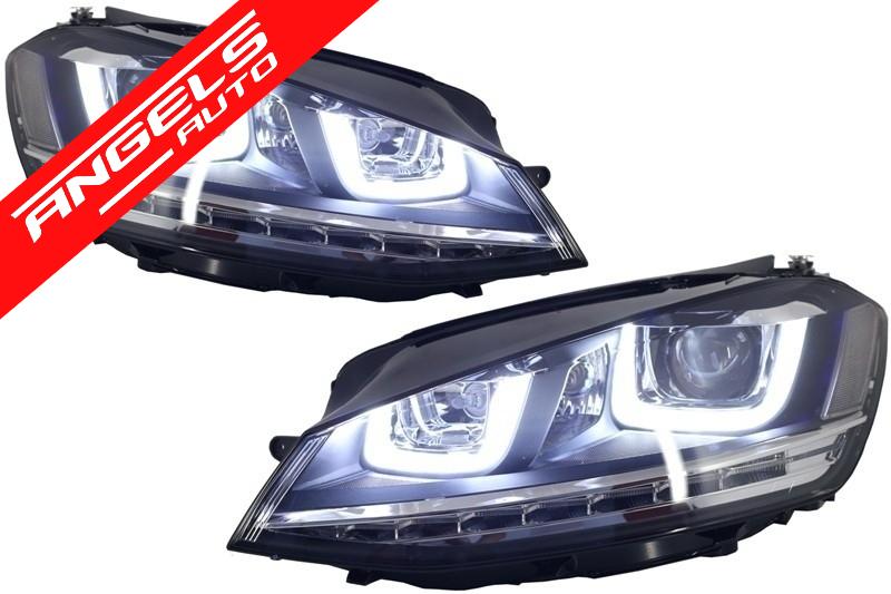 Bara Fata R compatibila cu VW compatibila cu Golf 7 13-17 Rline cu Faruri 3D LED Semnalizare Dinamic - imagine 3
