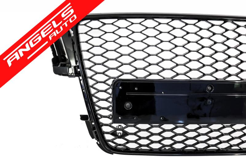 Grila compatibila cu Audi A5 8T (2008-2011) RS Design Negru Lucios PDC - imagine 2