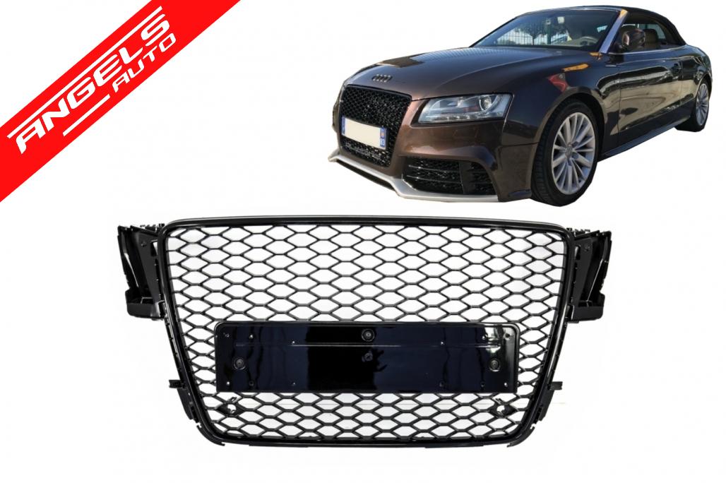 Grila compatibila cu Audi A5 8T (2008-2011) RS Design Negru Lucios PDC - imagine 8