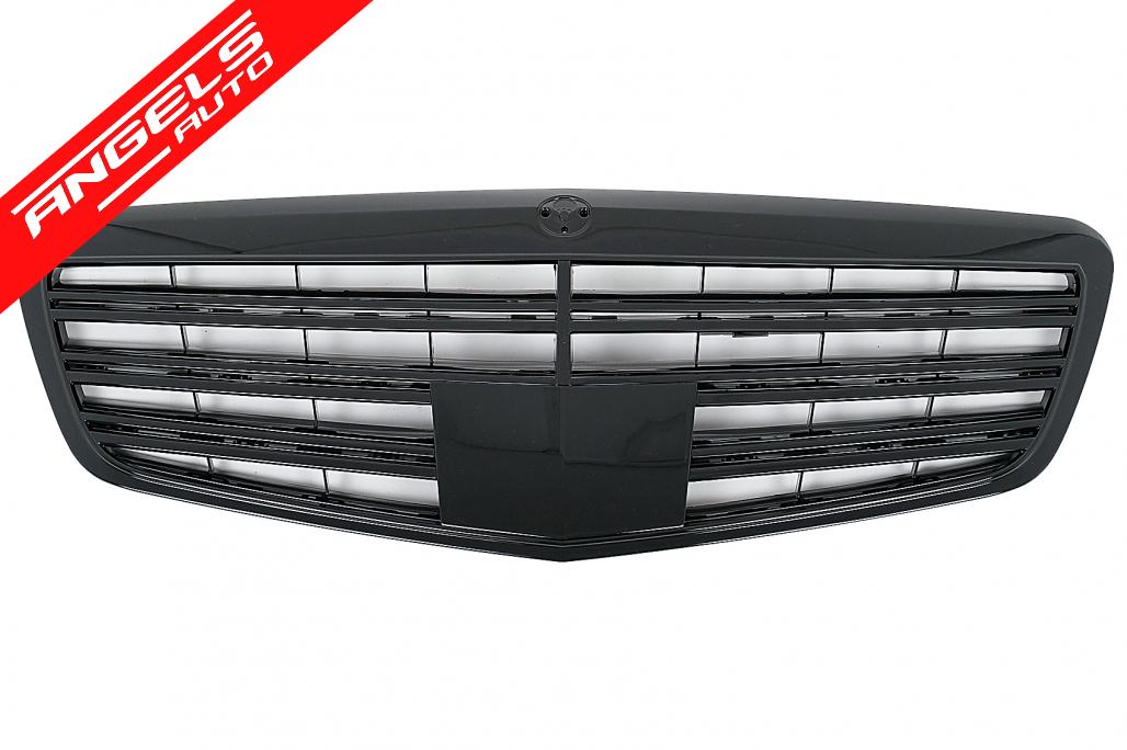 Grila Centrala compatibila cu Mercedes S-Class W221 Facelift (2010-2013) S63 S65 Design - imagine 2