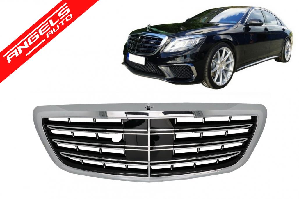 Grila Centrala compatibila cu Mercedes W222 S-Class (2014-2020) AMG S63 S65 Design - imagine 8