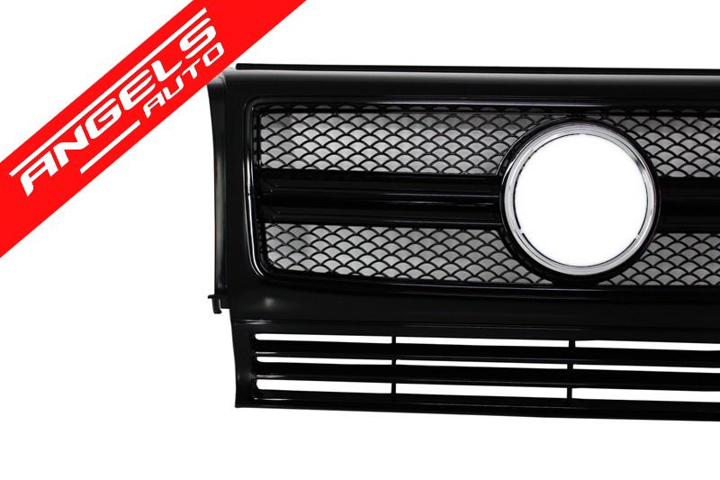 Grila Centrala AMG compatibila cu Mercedes G-Class W463 (1990-2017) G65 Negru Lucios - imagine 4