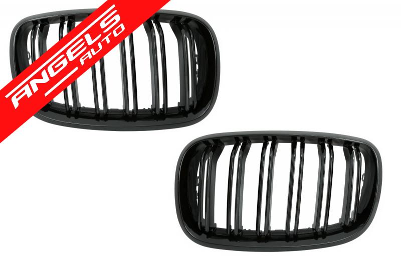Grile compatibile cu BMW X5 X6 E70 E71 (2007-2014) Negru Lucios M Design