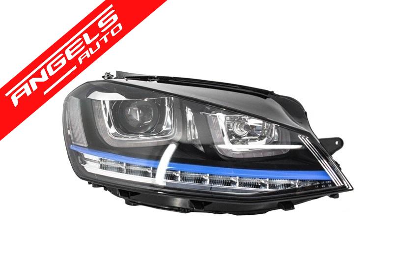 Faruri compatibile cu Golf 7 3D LED 2012-2017 GTE Design Semnal Dinamic LED - imagine 6