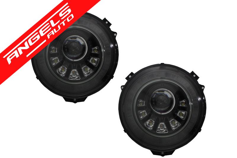 Faruri compatibile cu Mercedes W463 G-Class Bi-Xenon LED (2005-2017) MS-look - imagine 2