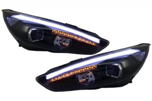 Faruri compatibile cu Ford Focus 3 III Facelift LED DRL Mk3 (2015-2017) Xenon Look