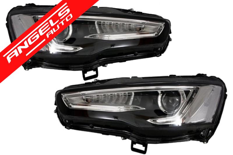 Faruri LED compatibile cu Mitsubishi Lancer 07-17 Dual Projector Semnal Secvential