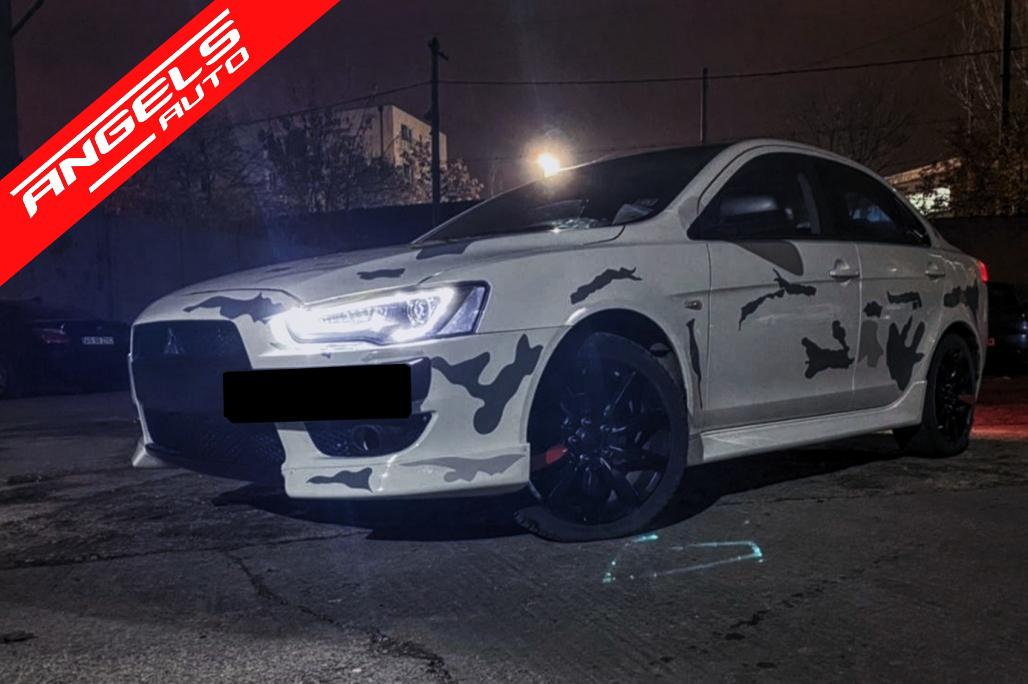 Faruri LED compatibile cu Mitsubishi Lancer 07-17 Dual Projector Semnal Secvential - imagine 7