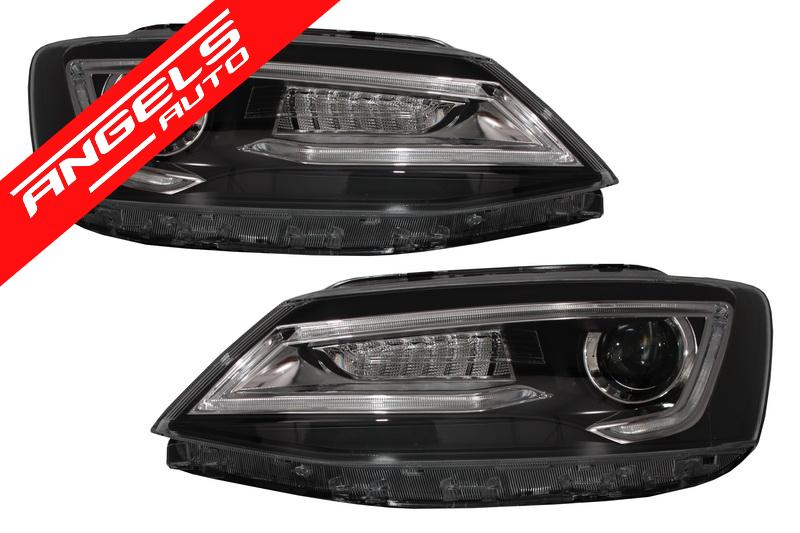 Faruri LED DRL compatibile cu Jetta Mk6 Non GLI (11-17) Semnal Dinamic Secvential