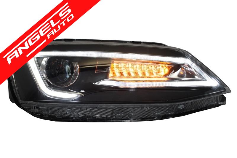 Faruri LED DRL compatibile cu Jetta Mk6 Non GLI (11-17) Semnal Dinamic Secvential - imagine 6