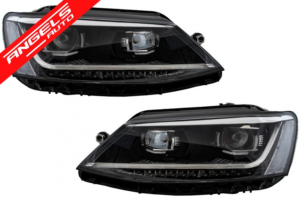 Faruri compatibile cu Jetta Mk 6 LED DRL 2011-2017 Semnal LED Dinamic