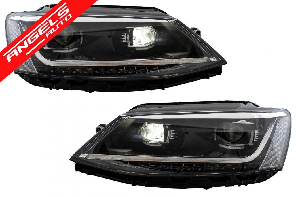 Faruri compatibile cu Jetta Mk 6 LED DRL 2011-2017 Semnal LED Dinamic - imagine 2