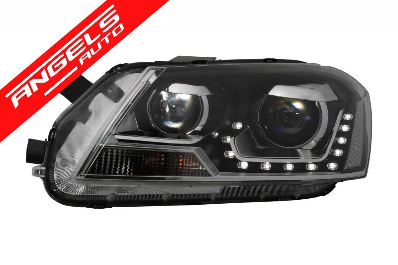 Faruri compatibile cu Passat 3C B7 LED DRL (2010-2014) Negre Xenon Design - imagine 4
