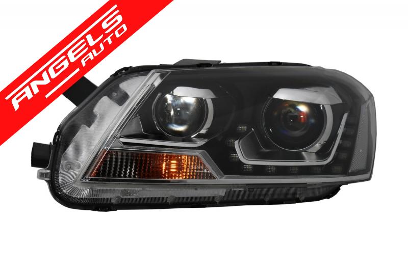Faruri compatibile cu Passat 3C B7 LED DRL (2010-2014) Negre Xenon Design - imagine 5