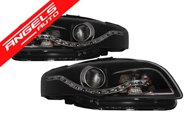 Faruri compatibile cu Audi A4 B7 Dayline LED (2004-2008) B8-Look Negru