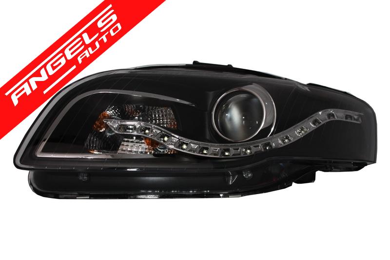 Faruri compatibile cu Audi A4 B7 Dayline LED (2004-2008) B8-Look Negru - imagine 3