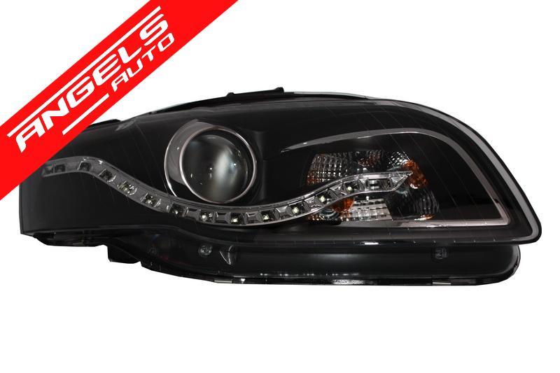 Faruri compatibile cu Audi A4 B7 Dayline LED (2004-2008) B8-Look Negru - imagine 2