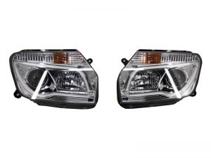 Faruri compatibile cu Dacia Duster cu Lupa si Pozitie LED (2010-2013)