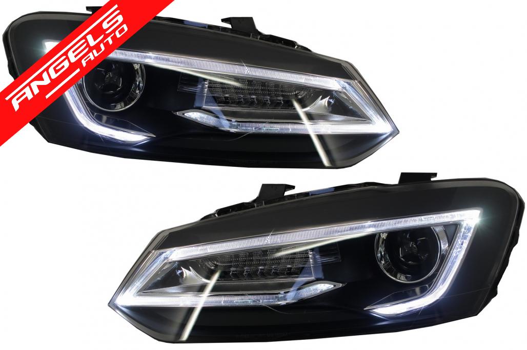 Faruri LED XENON HID compatibile cu VW Polo 6R/ 6C/ 61 (2011-2017) Devil Eye Design - imagine 3