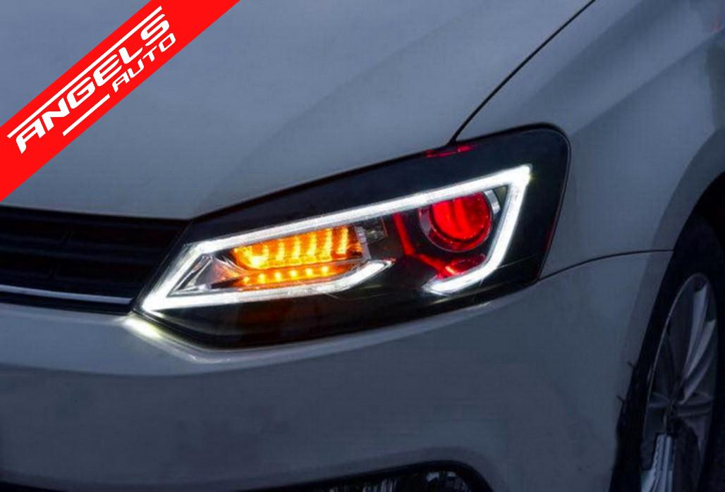 Faruri LED XENON HID compatibile cu VW Polo 6R/ 6C/ 61 (2011-2017) Devil Eye Design - imagine 11