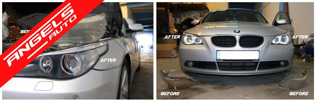 Sticle Far cu LED compatibile cu BMW Seria 5 E60 E61 Non-LCI 2003-2007 - imagine 5