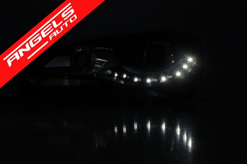 Faruri compatibile cu Golf 6 GTI (2008-2013) cu Lupa Bifazica DEPO - imagine 6