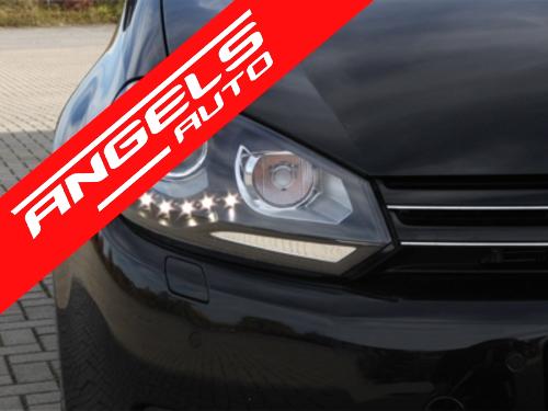 Faruri compatibile cu Golf 6 GTI (2008-2013) cu Lupa Bifazica DEPO - imagine 4