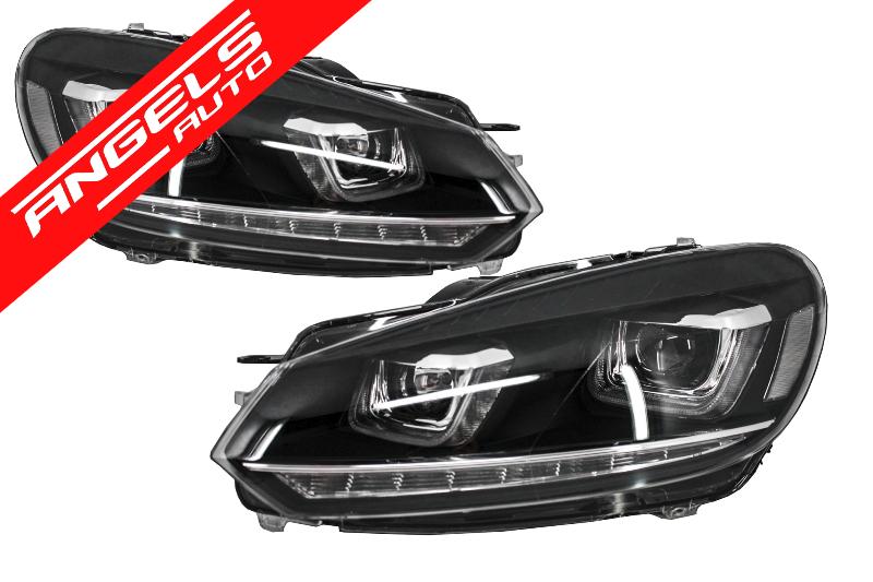 Faruri compatibile cu VW Golf 6 LED (08-13) Design +VW Golf 7 3D U LED Dinamic