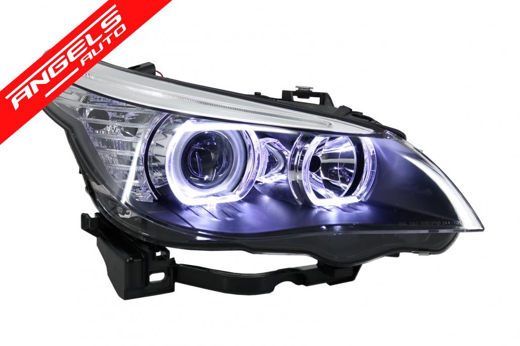 Faruri compatibile cu BMW Seria 5 E60 Angel Eyes (2003-2007) LCI Design - imagine 4