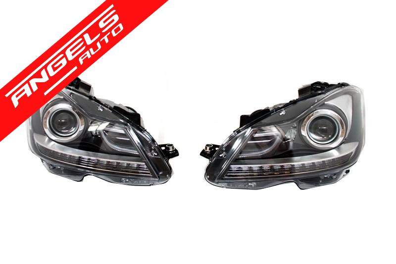 Faruri compatibile cu Mercedes C-Class W204 Facelift (2007-2012) Xenon din Fabrica - imagine 2