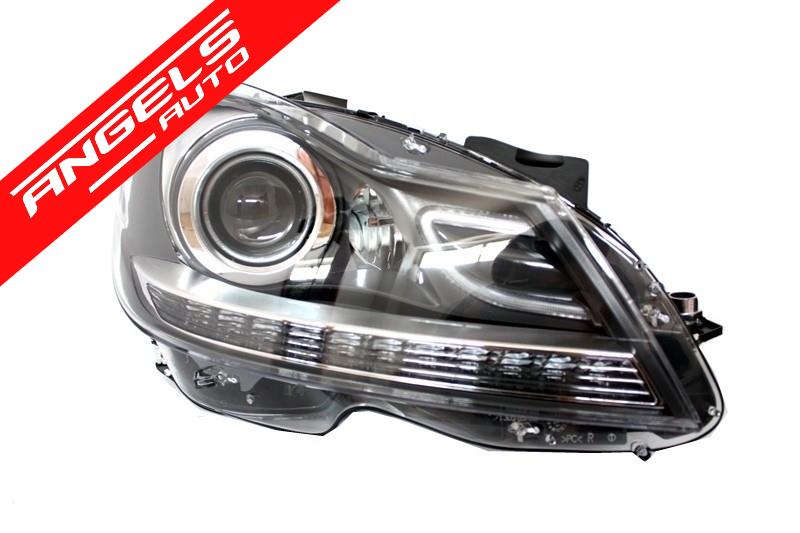 Faruri compatibile cu Mercedes C-Class W204 Facelift (2007-2012) Xenon din Fabrica - imagine 3