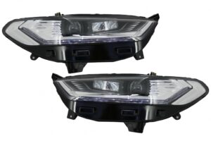 Faruri compatibile cu Ford Mondeo MK5 (2013-2016) LED DRL Semnalizare Secventiala Crom