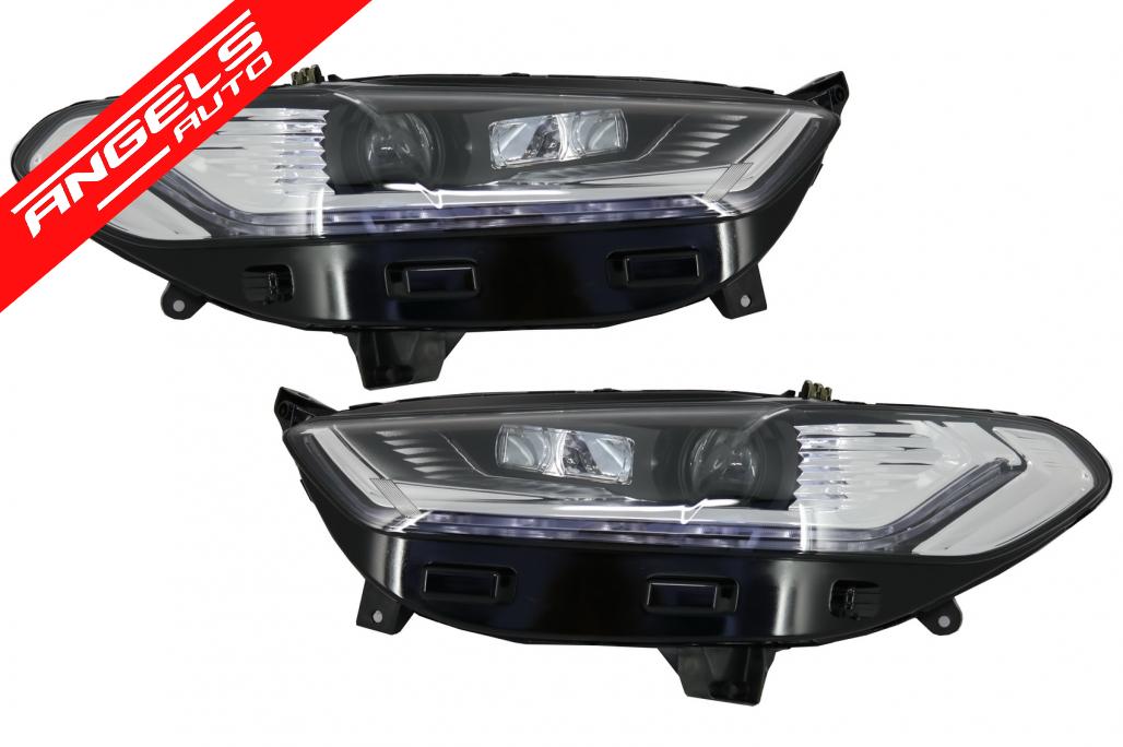 Faruri compatibile cu Ford Mondeo MK5 (2013-2016) LED DRL Semnalizare Secventiala Crom