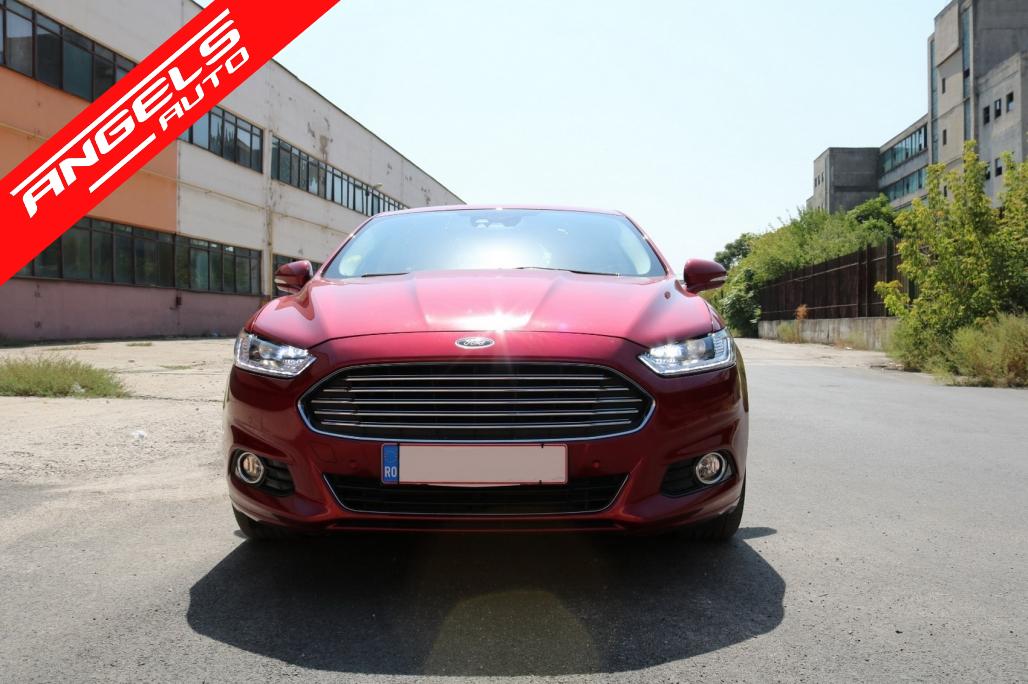 Faruri compatibile cu Ford Mondeo MK5 (2013-2016) LED DRL Semnalizare Secventiala Crom - imagine 6
