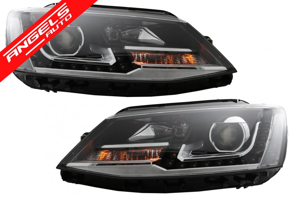Faruri LED DRL compatibile cu VW Jetta Mk6 VI (2011-2017) GTI Bi-Xenon OE Design - imagine 4