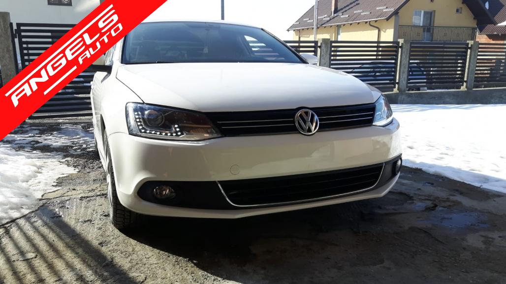 Faruri LED DRL compatibile cu VW Jetta Mk6 VI (2011-2017) GTI Bi-Xenon OE Design - imagine 6