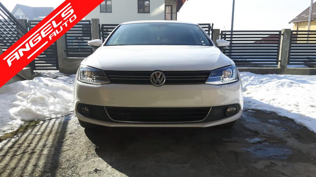 Faruri LED DRL compatibile cu VW Jetta Mk6 VI (2011-2017) GTI Bi-Xenon OE Design - imagine 7