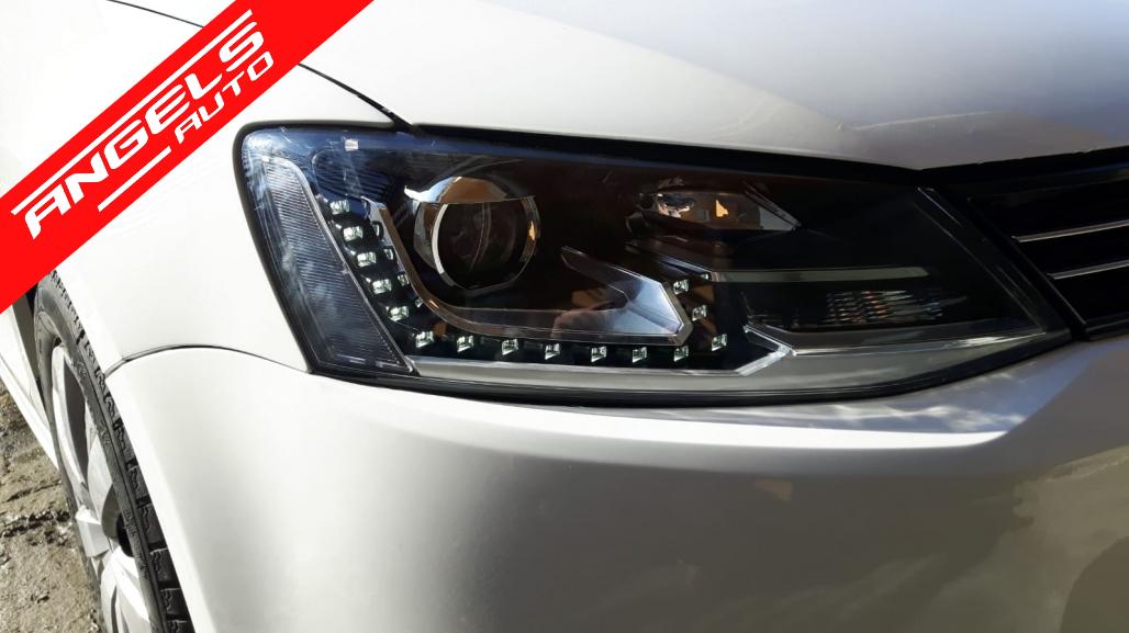 Faruri LED DRL compatibile cu VW Jetta Mk6 VI (2011-2017) GTI Bi-Xenon OE Design - imagine 8
