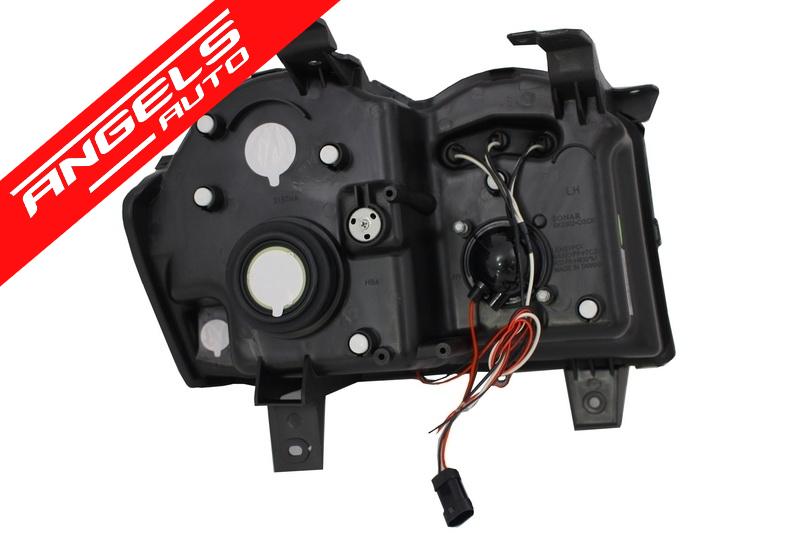 Faruri compatibile cu Jeep Grand Cherokee WH (2005-2008) Angel Eyes Negru - imagine 7