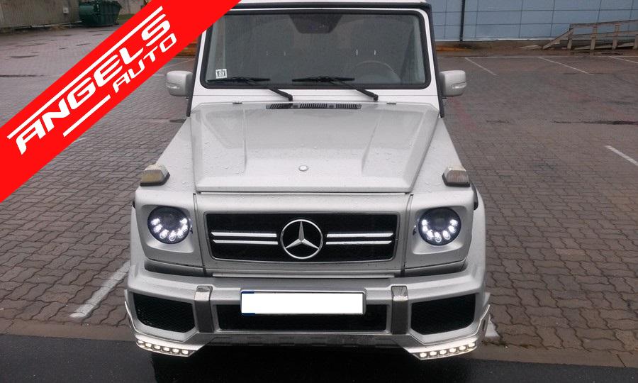 Faruri compatibile cu Mercedes W463 G-CLass Bi-Xenon Look LED 89-12 Mansory-Design - imagine 8