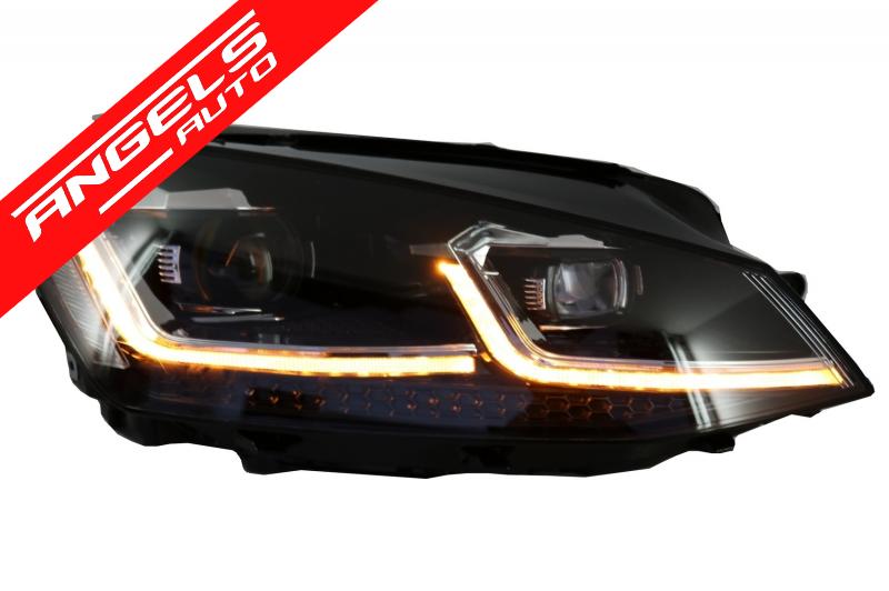 Faruri compatibile cu Golf 7 3D LED 2012-2017 Facelift G7.5 Look - imagine 6