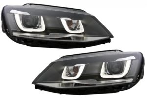 Faruri compatibile cu Jetta Mk6 3D LED (2011-2017) GTI U Bi-Xenon Design