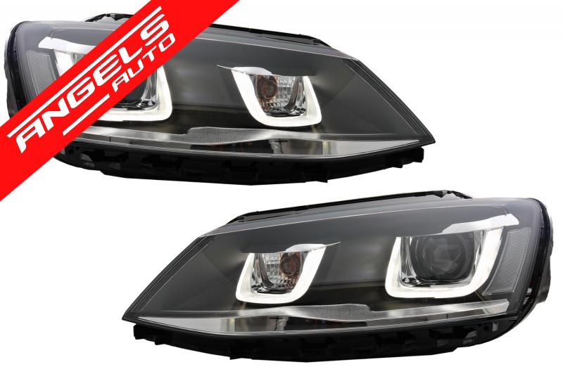 Faruri compatibile cu Jetta Mk6 3D LED (2011-2017) GTI U Bi-Xenon Design