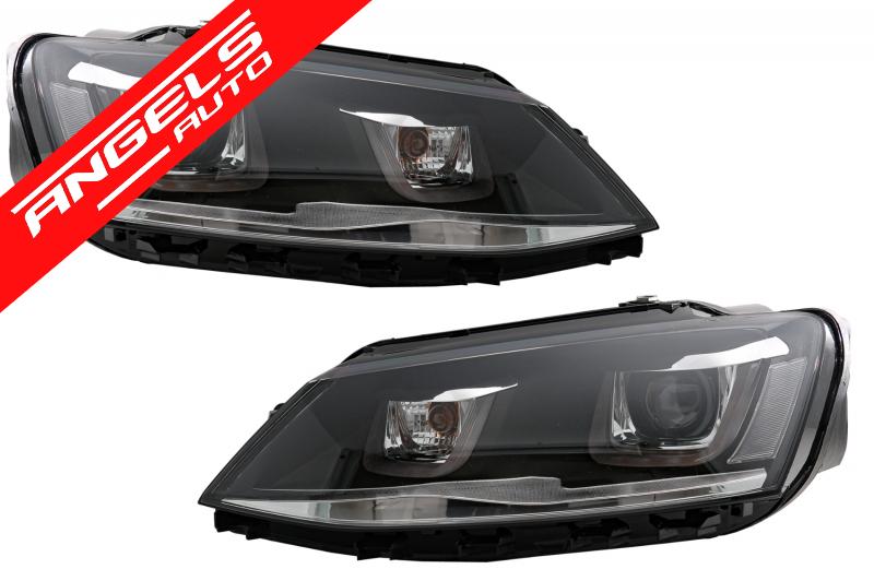 Faruri compatibile cu Jetta Mk6 3D LED (2011-2017) GTI U Bi-Xenon Design - imagine 3