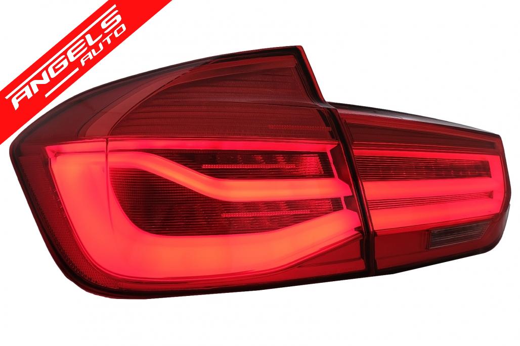 Stopuri LED compatibile cu BMW Seria 3 F30 (2011-2019) Rosu Clar LCI Look Semnal Dinamic - imagine 3